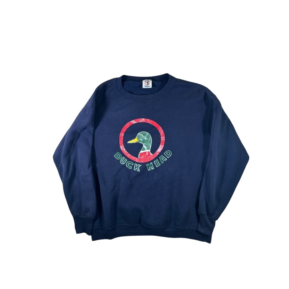 Vintage Duck Head Navy Crewneck Sweatshirt Size L